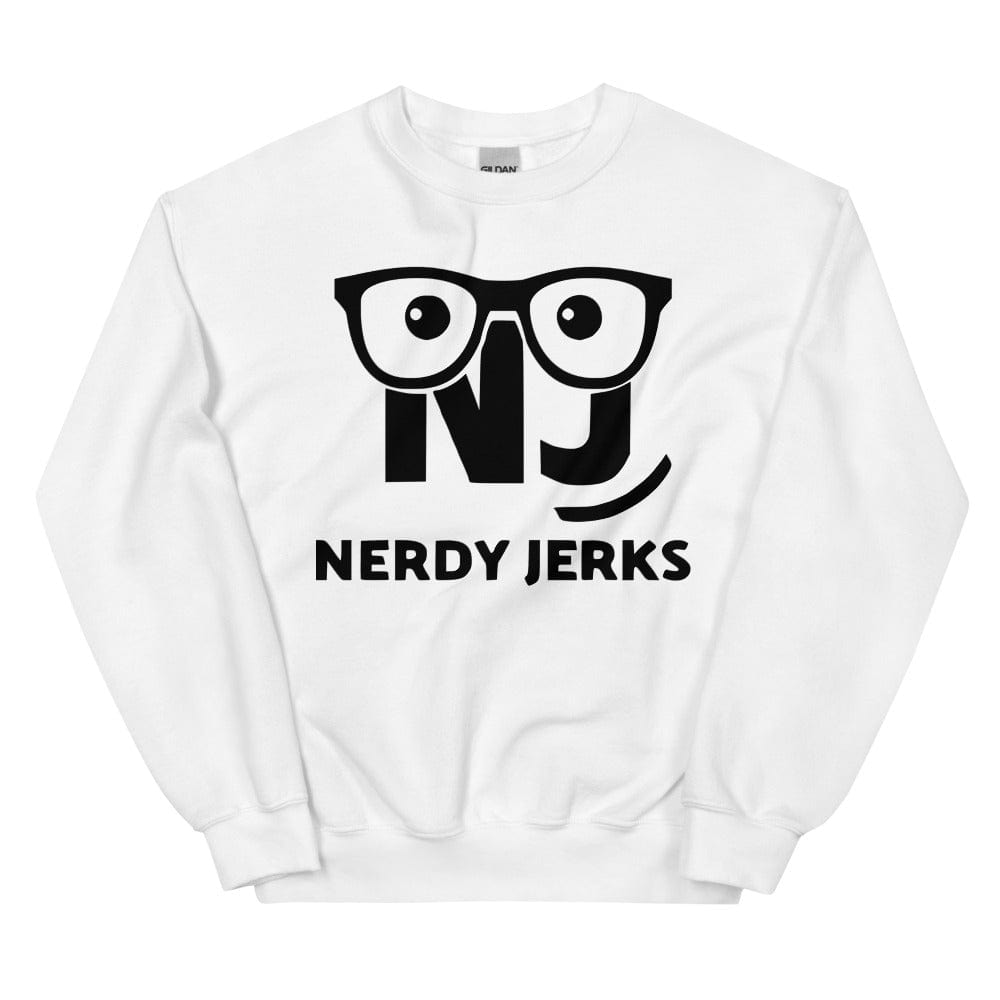 White and hot sale nerdy sweatshirt