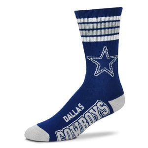 Men's Dallas Cowboys Striped Crew Socks