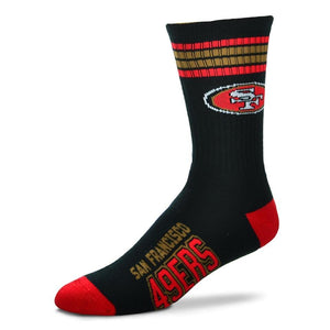 Men's San Francisco 49ers Striped Crew Socks