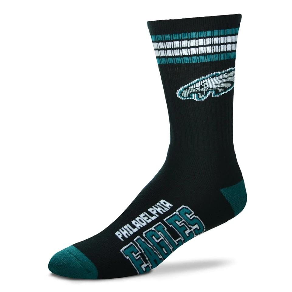 Men's Philadelphia Eagles Striped Crew Socks