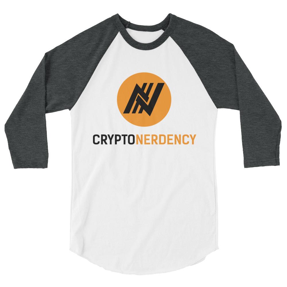 CryptoNerdency 3/4 sleeve raglan shirt by Nerdy Jerks