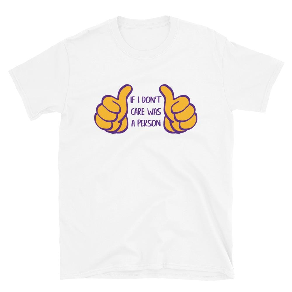 IF I DON'T CARE TEE by NERDY JERKS (PURP/GOLD)